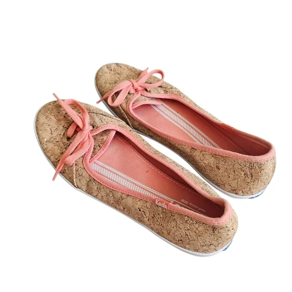 Keds Women's Cork and Pink Slip On Flat Sneakers Shoes Size 9.5 - Picture 4 of 7